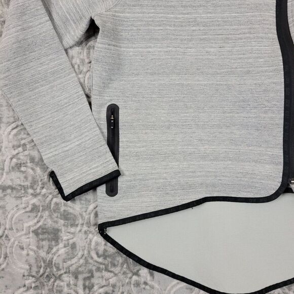 Nike Tech Fleece Hoodie Womens Medium Gray Active Sport Thumbholes 655765-063 - Picture 4 of 12